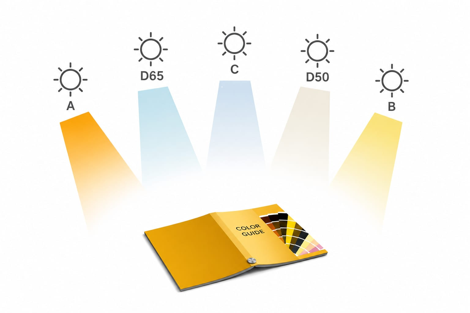 Different lighting conditions affecting colour measurement